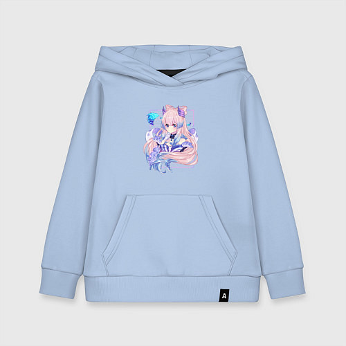 Детская толстовка-худи Задумчивая Кокоми / Мягкое небо – фото 1
