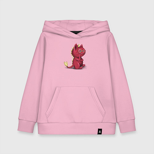 Детская толстовка-худи Смотритель в стену / Светло-розовый – фото 1