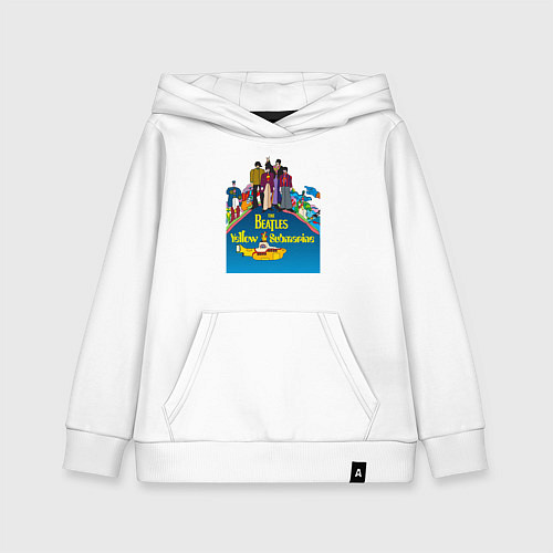 Детская толстовка-худи The Beatles on a Yellow Submarine / Белый – фото 1