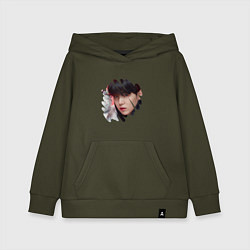 Толстовка детская хлопковая Agust D SUGA BTS, цвет: хаки