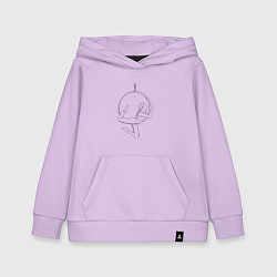 Толстовка детская хлопковая Воздушная гимнастика с обручем, цвет: лаванда
