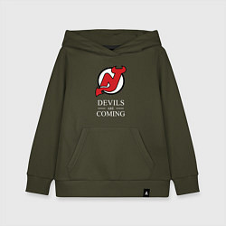 Детская толстовка-худи New Jersey Devils are coming Нью Джерси Девилз