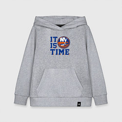 Толстовка детская хлопковая It Is New York Islanders Time Нью Йорк Айлендерс, цвет: меланж