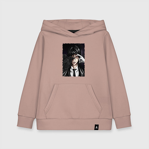 Детская толстовка-худи Опасный Себастьян / Пыльно-розовый – фото 1