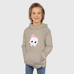 Толстовка детская хлопковая Toca Kitchen котик, цвет: миндальный — фото 2