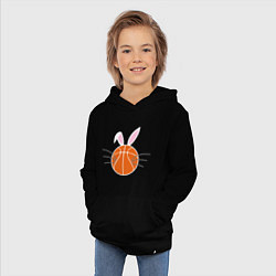 Толстовка детская хлопковая Basketball Bunny, цвет: черный — фото 2