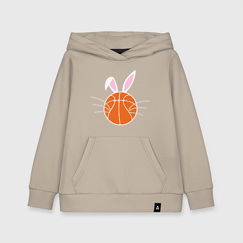 Детская толстовка-худи Basketball Bunny / Миндальный – фото 1