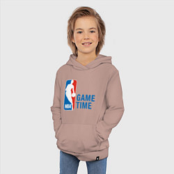 Толстовка детская хлопковая NBA Game Time, цвет: пыльно-розовый — фото 2