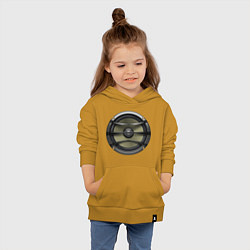 Толстовка детская хлопковая Subwoofer, цвет: горчичный — фото 2