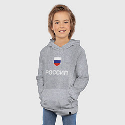 Толстовка детская хлопковая Моя Россия, цвет: меланж — фото 2