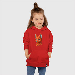 Толстовка детская хлопковая Милая лисичка Cute fox, цвет: красный — фото 2