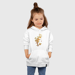 Толстовка детская хлопковая Цветущая ветка Весна, цвет: белый — фото 2