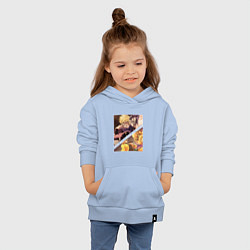 Толстовка детская хлопковая Дио Брандо из ДжоДжо, цвет: мягкое небо — фото 2