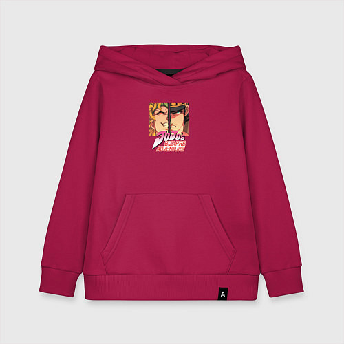 Детская толстовка-худи Дио Брандо и Куджо Джотаро / Маджента – фото 1