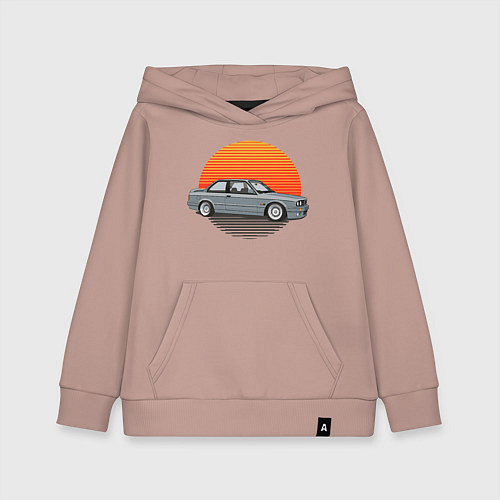 Детская толстовка-худи BMW Sun / Пыльно-розовый – фото 1