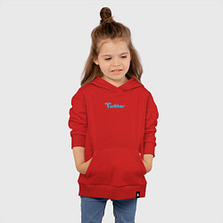 Толстовка детская хлопковая Твиттер и Тесла Илон Маск купил Твиттер, цвет: красный — фото 2