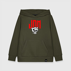 Толстовка детская хлопковая JDM Kitten-Zombie Japan, цвет: хаки