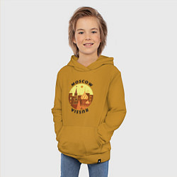 Толстовка детская хлопковая Russia - Moscow, цвет: горчичный — фото 2