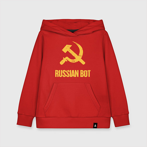 Детская толстовка-худи Atomic Heart: Russian Bot / Красный – фото 1