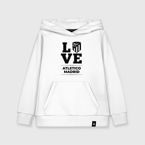 Детская толстовка-худи Atletico Madrid Love Классика / Белый – фото 1