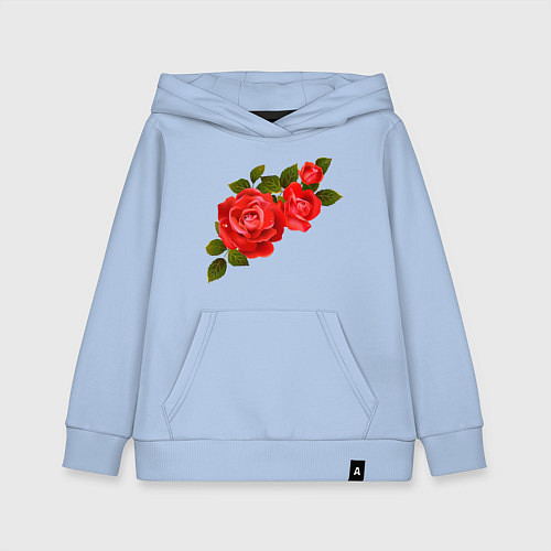 Детская толстовка-худи Алые розочки / Мягкое небо – фото 1