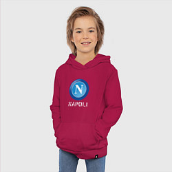 Толстовка детская хлопковая SSC NAPOLI Napoli, цвет: маджента — фото 2
