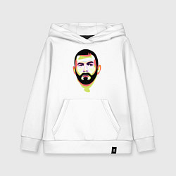 Толстовка детская хлопковая Benzema Style, цвет: белый