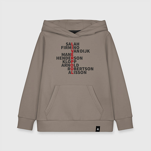 Детская толстовка-худи Liverpool Players / Утренний латте – фото 1
