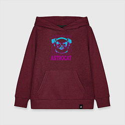 Толстовка детская хлопковая АстроКот, цвет: меланж-бордовый