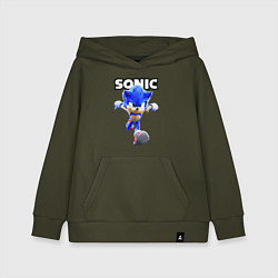 Толстовка детская хлопковая Sonic the Hedgehog 2, цвет: хаки
