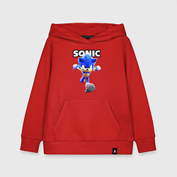 Толстовка детская хлопковая Sonic the Hedgehog 2, цвет: красный