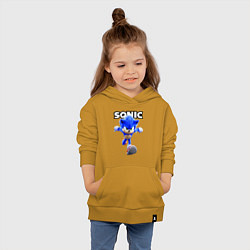 Толстовка детская хлопковая Sonic the Hedgehog 2022, цвет: горчичный — фото 2