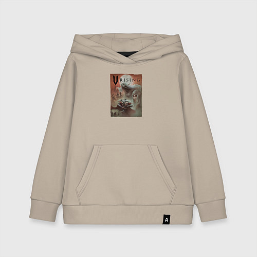 Детская толстовка-худи V Rising Вампиры и луна / Миндальный – фото 1