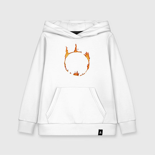 Детская толстовка-худи Dark Souls Знак тьмы / Белый – фото 1