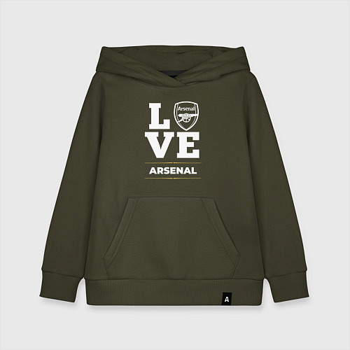 Детская толстовка-худи Arsenal Love Classic / Хаки – фото 1