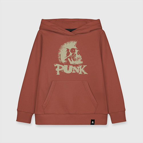 Детская толстовка-худи Punk Skull / Кирпичный – фото 1