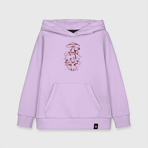 Детская толстовка-худи Инопланетяне Нло / Лаванда – фото 1