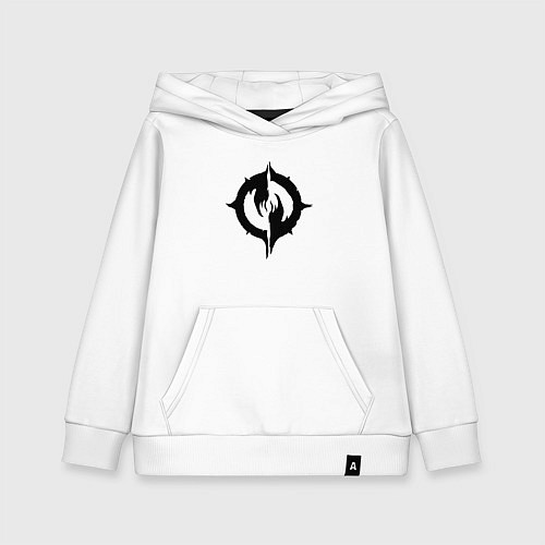 Детская толстовка-худи Chaoseum Black Logo / Белый – фото 1