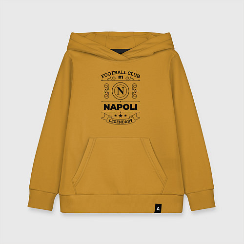 Детская толстовка-худи Napoli: Football Club Number 1 Legendary / Горчичный – фото 1