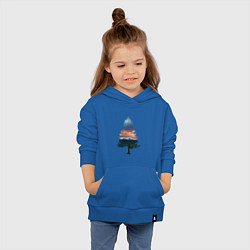 Толстовка детская хлопковая Лес в ёлке, цвет: синий — фото 2