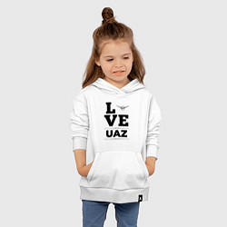 Толстовка детская хлопковая UAZ Love Classic, цвет: белый — фото 2