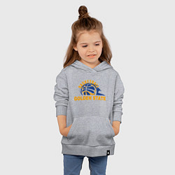 Толстовка детская хлопковая Golden State Basketball, цвет: меланж — фото 2