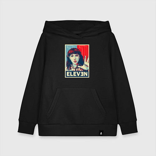 Детская толстовка-худи Stranger Things Eleven / Черный – фото 1