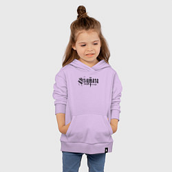 Толстовка детская хлопковая Stigmata логотип, цвет: лаванда — фото 2