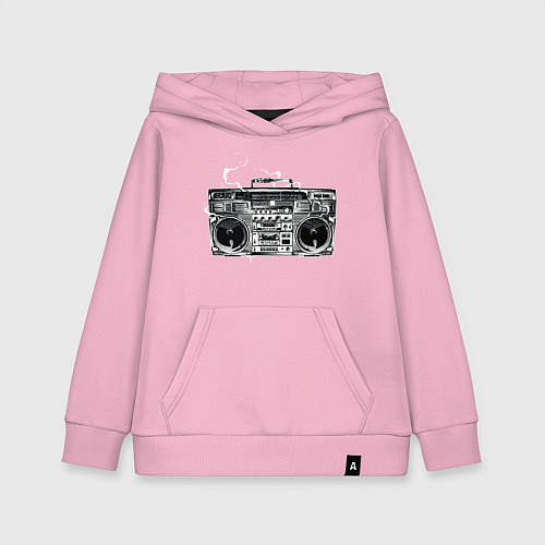 Детская толстовка-худи Wu-Tang Boombox / Светло-розовый – фото 1