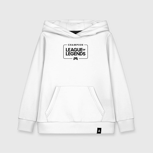 Детская толстовка-худи League of Legends Gaming Champion: рамка с лого и / Белый – фото 1