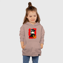 Толстовка детская хлопковая СССР - Сталин, цвет: пыльно-розовый — фото 2