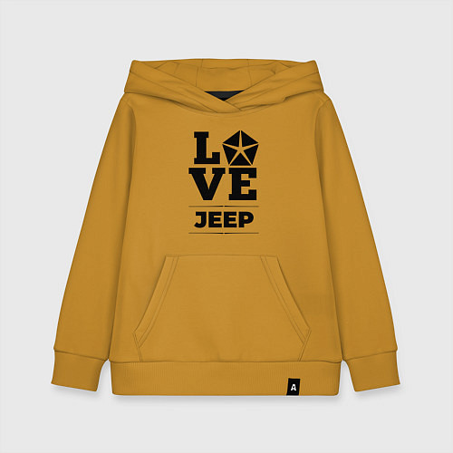 Детская толстовка-худи Jeep Love Classic / Горчичный – фото 1