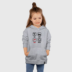 Толстовка детская хлопковая Eat - sleep - Forza Horizon - repeat, цвет: меланж — фото 2
