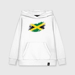 Толстовка детская хлопковая Jamaica Flag, цвет: белый